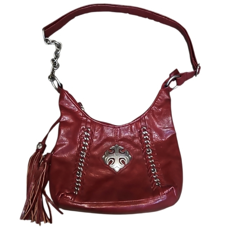 Miss Me Y2K Vintage Faux Leather Red Shoulder Bag